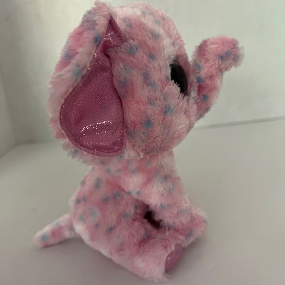 TY Beanie Boo's Ellie the Elephant 6" Plush Stuffed Animal Toy Sparkle Pink 2014 - Picture 4 of 7